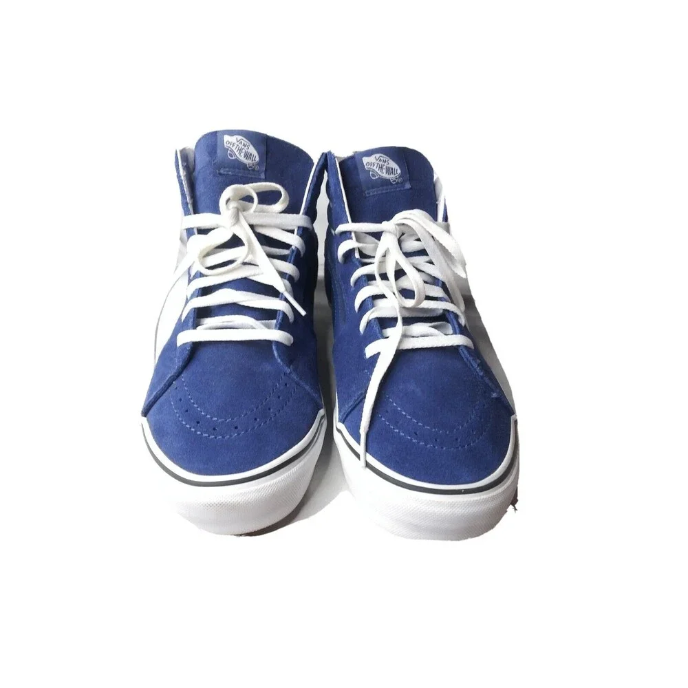 Vans Sk8-Hi Sneakers Men's Size 12 Shoes Old Skool Era Blue White Stripe